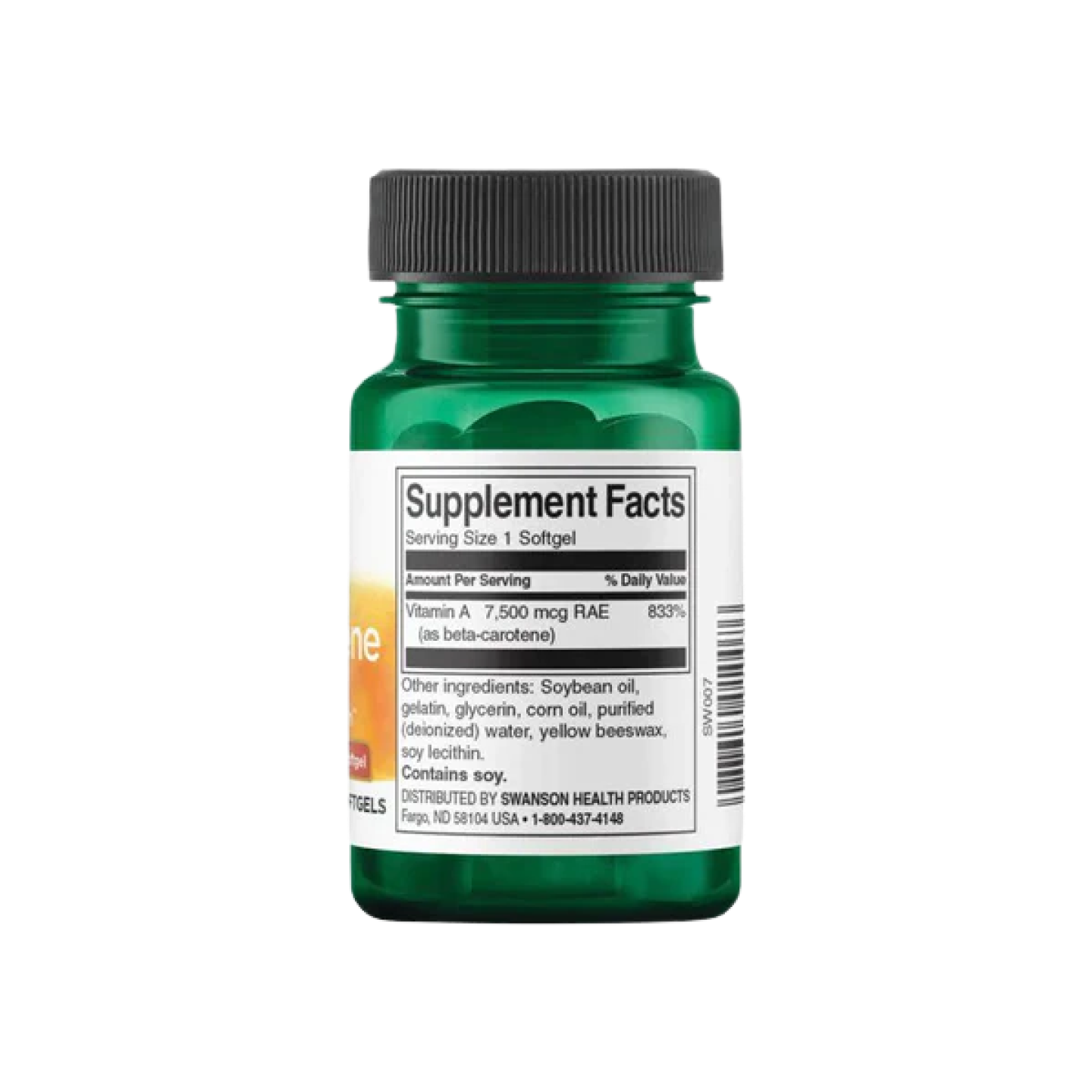 Swanson Premium- Betacaroteno Vitamina A 25000 IU100 softgels