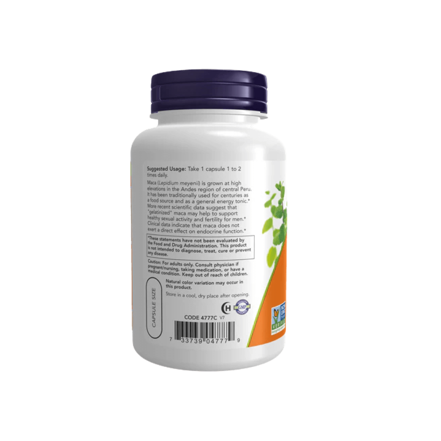 Maca Cruda 750 mg (90 Veg Caps)