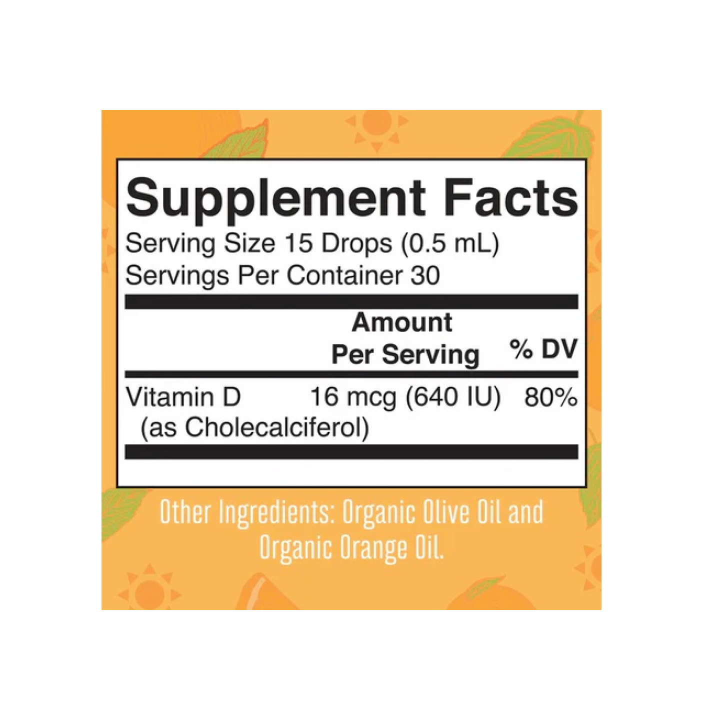 Gotas líquidas orgánicas de vitamina D3 para niños / MARY RUTH'S -NUMG-