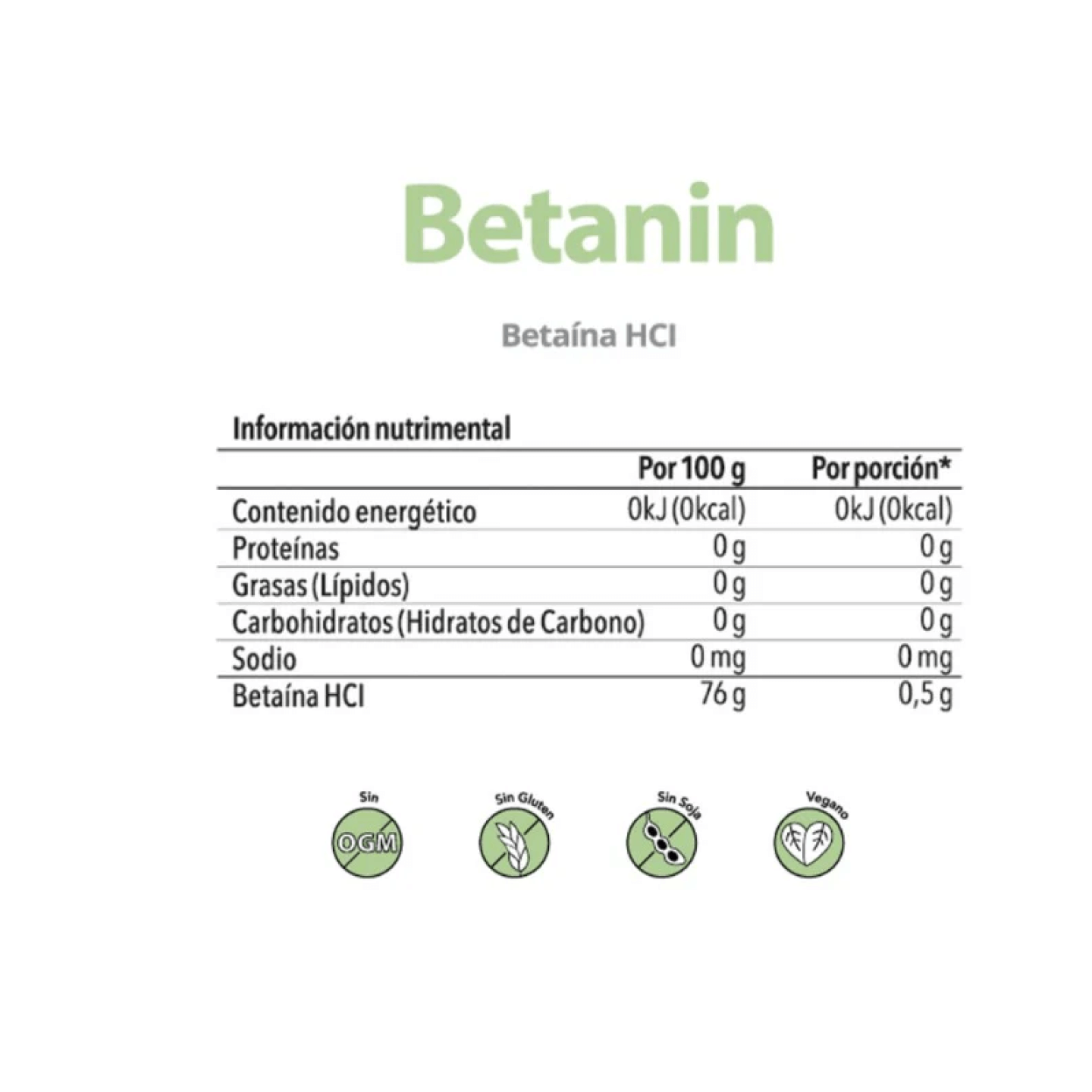 Betanin - Betaína HCI