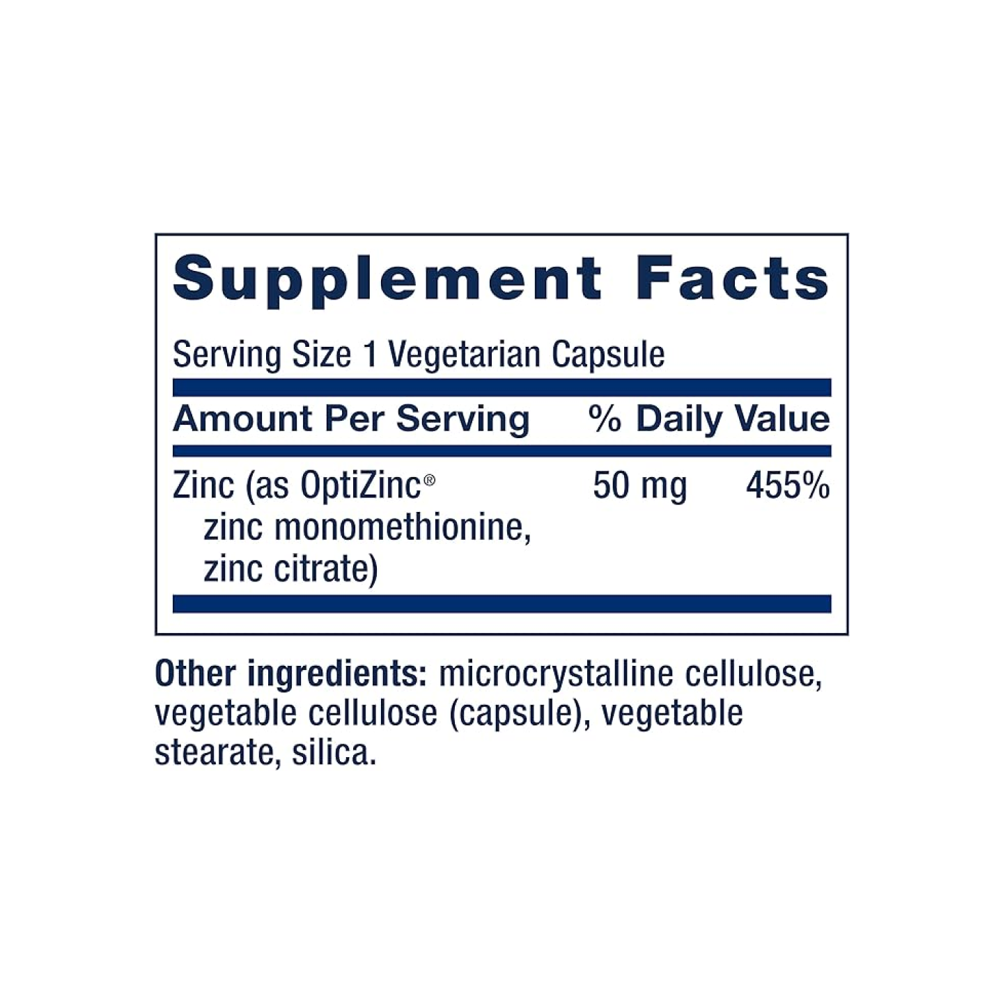 Cápsulas de Zinc 50 mg