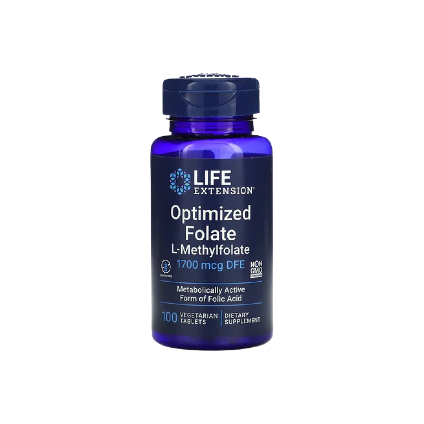 Folato Optimizado L-Metilfolato 1700 mcg DFE, (100 veg tabs), Life Extension -GNAL-