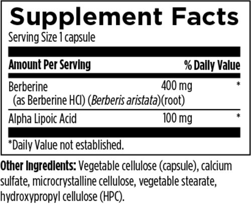 Berberine Synergy 400 mg + 100 mg ALA -NAFA-