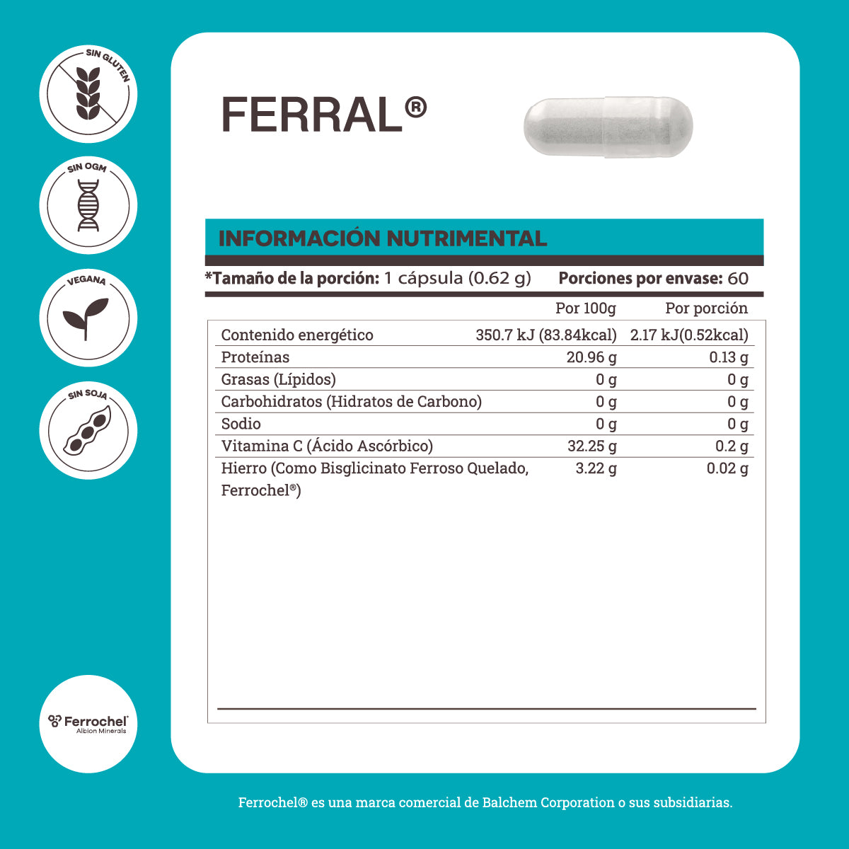 Ferral | Bisglicinato Ferroso & Vitamina C