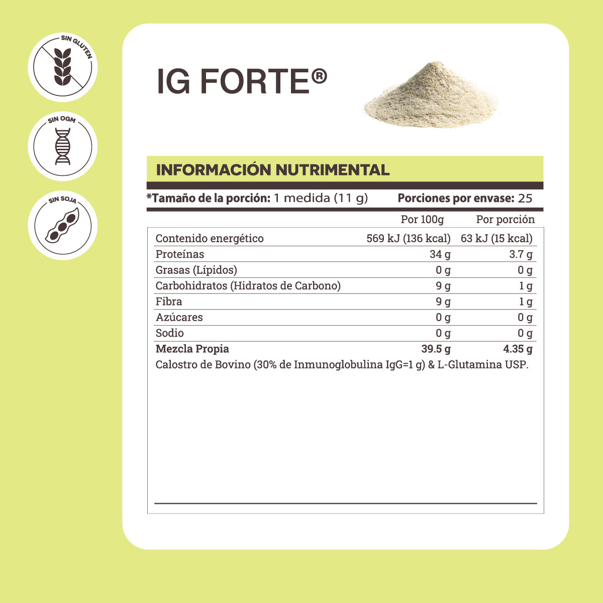 IG-Forte - Calostro de Bovino & L-Glutamina