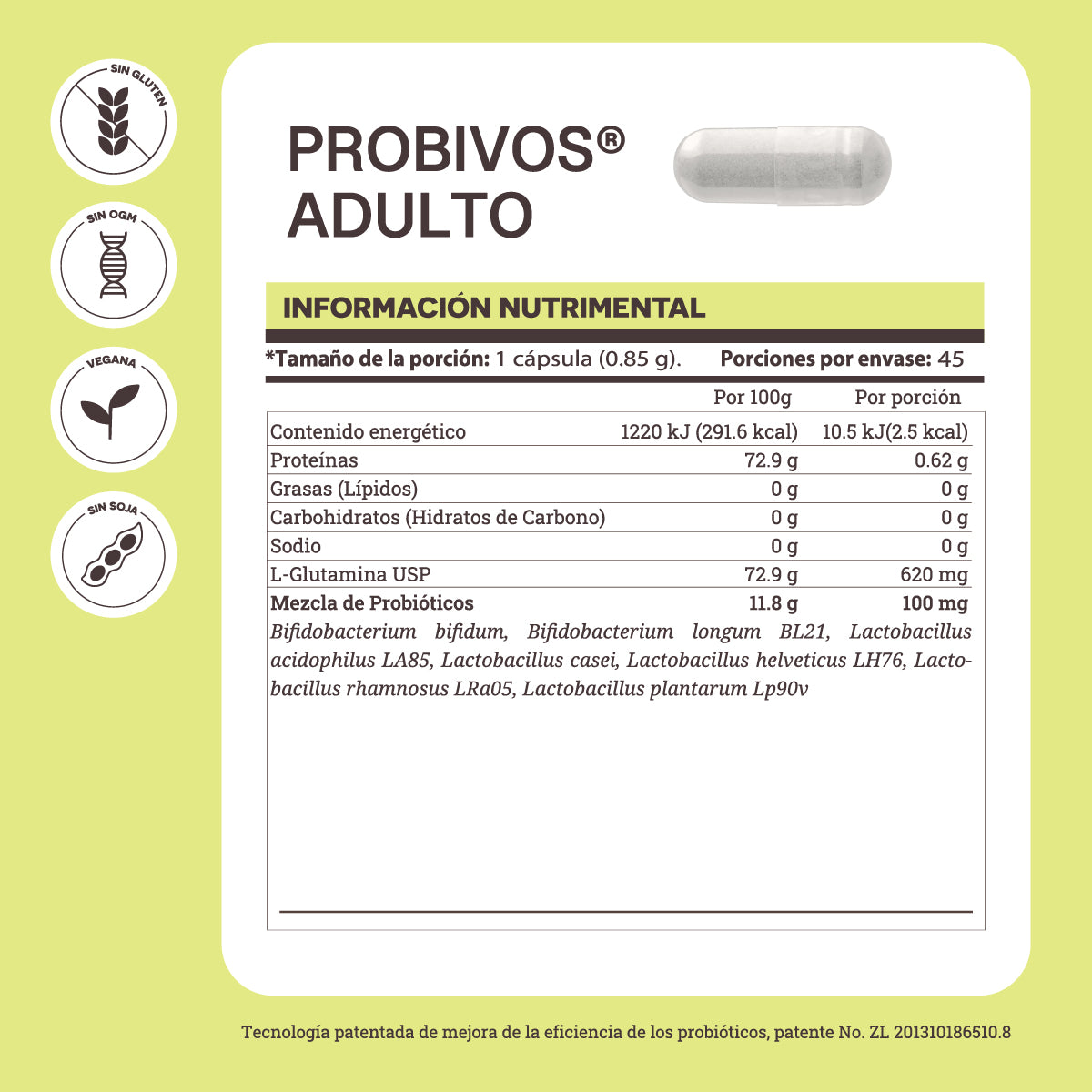 Probivos | Probióticos con Glutamina para Adulto