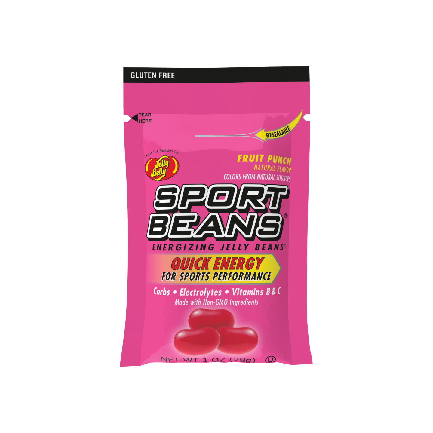 Jelly Beans sabor Ponche de Frutas Sport Beans (28gr x 24 Pack) -boyu.store-